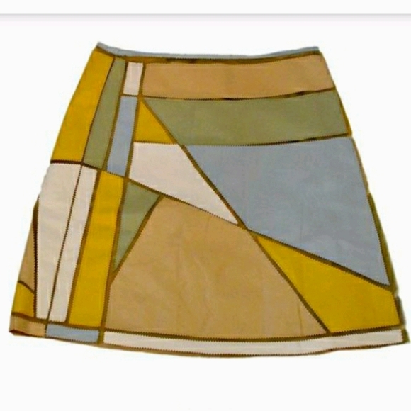 Hettabretz Dresses & Skirts - Hettabretz leather blue green yellow skirt